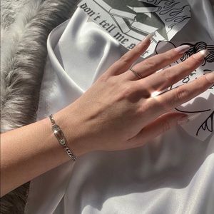 Binged our safety pin chain bracelet